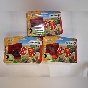 SCHLEICH Puzzlemals Wild Life Animals Brand New Set of 3 Figures Toys